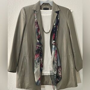 Sigrid Olsen Leather Jacket, Woman’s light weight fully lined. size Medium